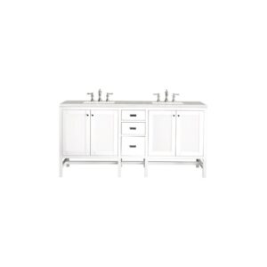 James Martin E444-V72-GW-3ESR Addison 72 Inch Double Vanity Cabinet in Glossy White with 3 CM Eternal Serena Top