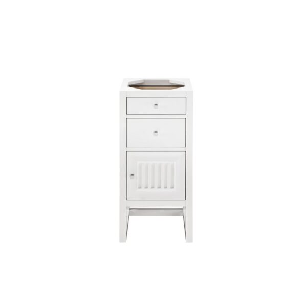 James Martin E645-B15R-GW Athens 15 Inch Cabinet with Drawers and Door in Glossy White