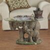 Design Toscano EU30543 30 Inch Elephants Majesty Cocktail Table