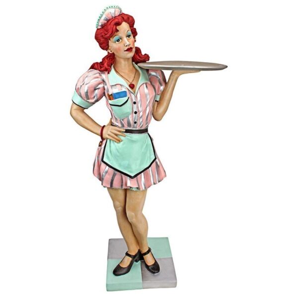 Design Toscano EU9342 17 1/2 Inch Retro Rosie Diner Dame Butler Table