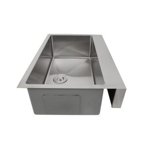 Nantucket EZApron33-5.5 Pro Series 33 Inch Single Bowl Undermount Stainless Steel Kitchen Sink with 5-1/2 Inch Apron Front