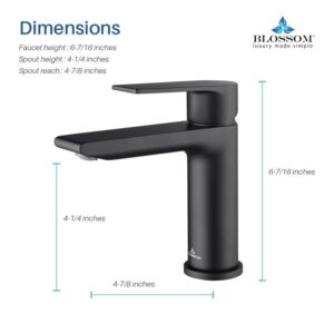 Blossom F01 102 6 1/2 Inch Single Handle Bathroom Faucet