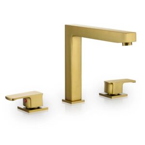 Altair F0723-BTF-BG Calden 8 1/4 Inch Double Handle Deck-Mount Widespread Roman Tub Faucet - Brushed Gold