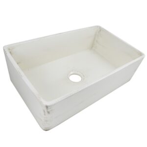 Nantucket Sinks FCFS3320S-ShabbyStraw Vineyard 33 Inch Farmhouse Fireclay Sink in Shabby Straw Finish