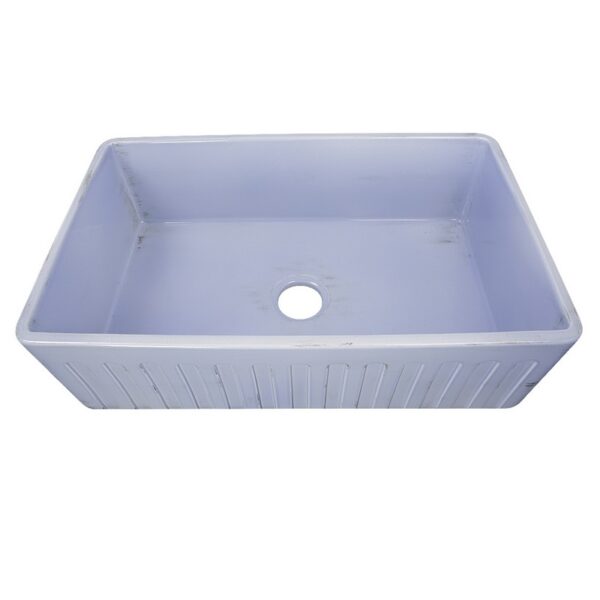 Nantucket Sinks FCFS3320S-ShabbySugar Vineyard 33 Inch Farmhouse Fireclay Sink in Shabby Sugar Finish