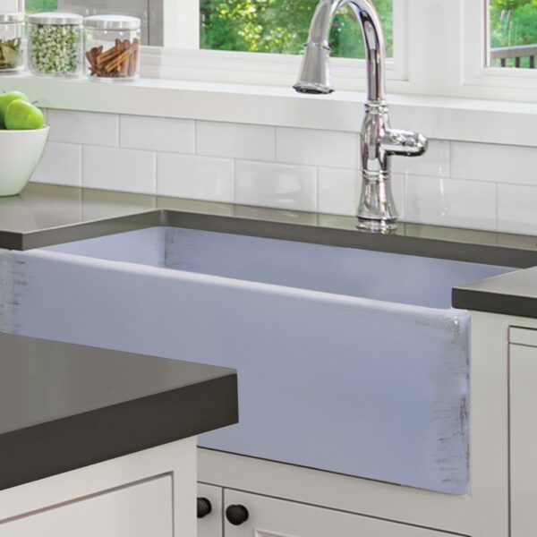 Nantucket Sinks FCFS3320S-ShabbySugar Vineyard 33 Inch Farmhouse Fireclay Sink in Shabby Sugar Finish