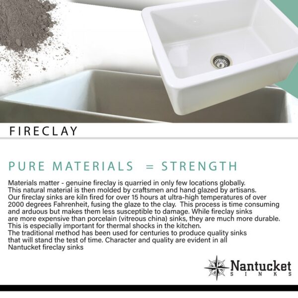 Nantucket Sinks T-FCFS33CB-DBL 33 Inch Double Bowl Coffee Brown Farmhouse Fireclay Kitchen Sink