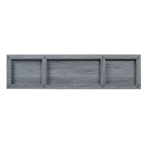 Manhattan Comfort Franklin 60" Fireplace with 2 Doors in Grey