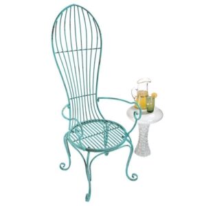 Design Toscano FU68887 20 Inch Balloon Back Metal Garden Arm Chair