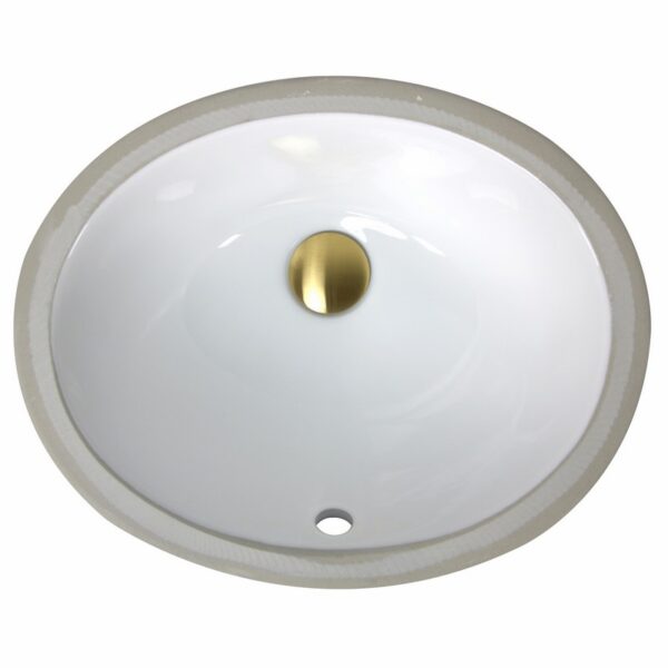 Nantucket Sinks GB-13x10-W Glazed Bottom 13 Inch X 10 Inch Undermount Ceramic Sink In White