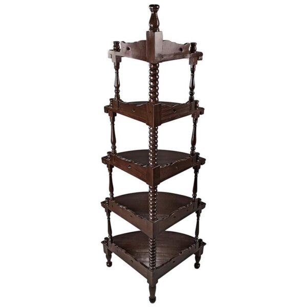 Design Toscano GR253 22 Inch Edwardian Corner 5 Tiered Shelf