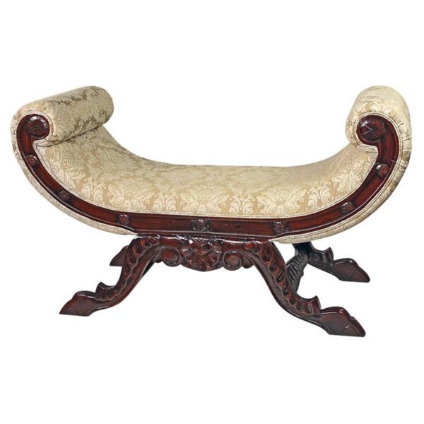 Design Toscano GR30313 43 Inch Waldorf Rolled Arm Bench