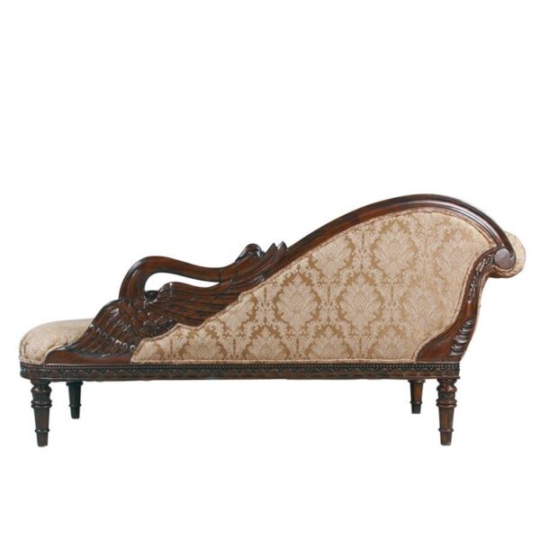 Design Toscano GR305L 73 Inch Swan Fainting Couch Left Version