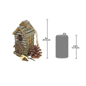 Design Toscano HF330885 5 1/2 Inch Backwoods Cabin Bird House