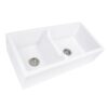 Nantucket Sinks Hyannis-36-DBL Cape 60/40 Double Bowl Farmhouse Apron Fireclay Sink