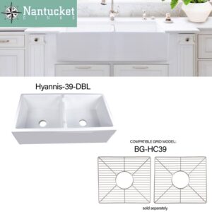 Nantucket Sinks Hyannis-39-DBL Fireclay Farmhouse Apron Sink