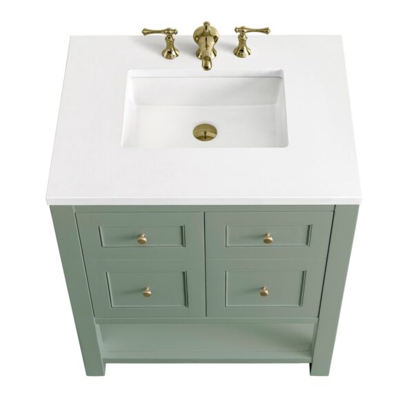 James Martin JM 330-V30 Breckenridge 30 Inch Free-Standing Single Sink Bathroom Vanity with 3 CM Top