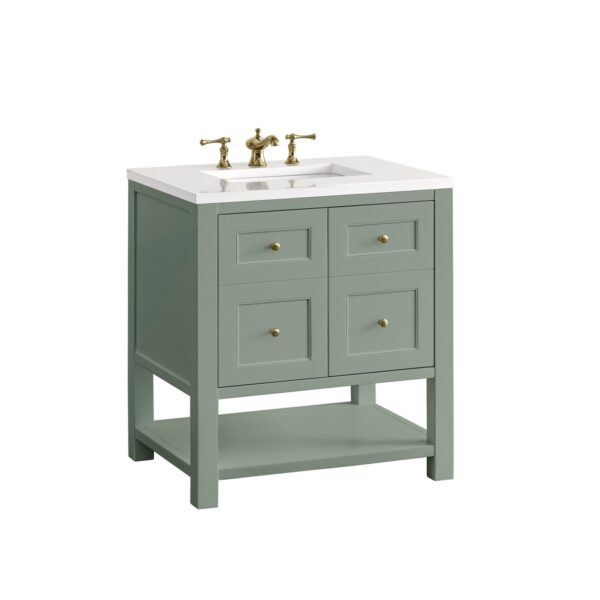 James Martin JM 330-V30 Breckenridge 30 Inch Free-Standing Single Sink Bathroom Vanity with 3 CM Top