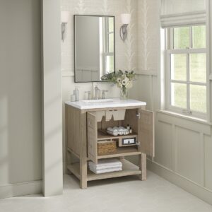 James Martin JM 330-V30 Breckenridge 30 Inch Free-Standing Single Sink Bathroom Vanity with 3 CM Top