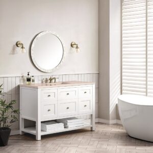 James Martin JM 330-V48 Breckenridge 48 Inch Free-Standing Single Sink Bathroom Vanity with 3 CM Top