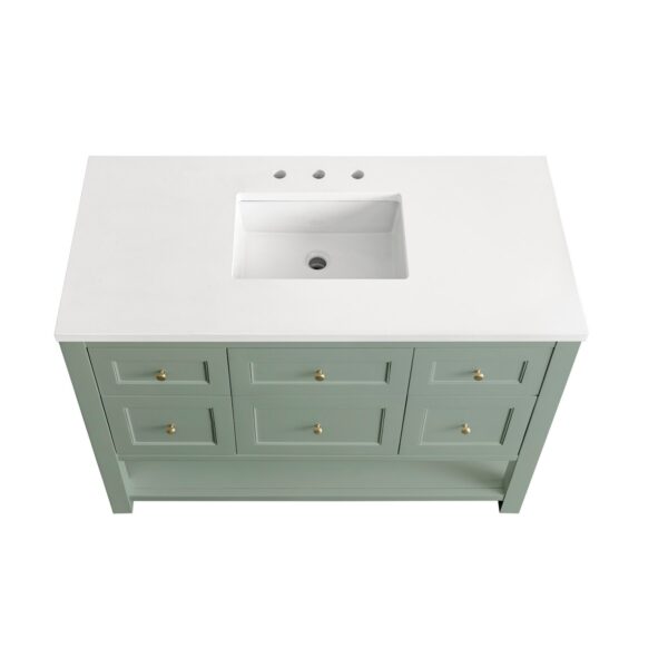 James Martin JM 330-V48 Breckenridge 48 Inch Free-Standing Single Sink Bathroom Vanity with 3 CM Top