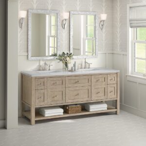 James Martin JM 330-V72 Breckenridge 72 Inch Free-Standing Double Sink Bathroom Vanity with 3 CM Top