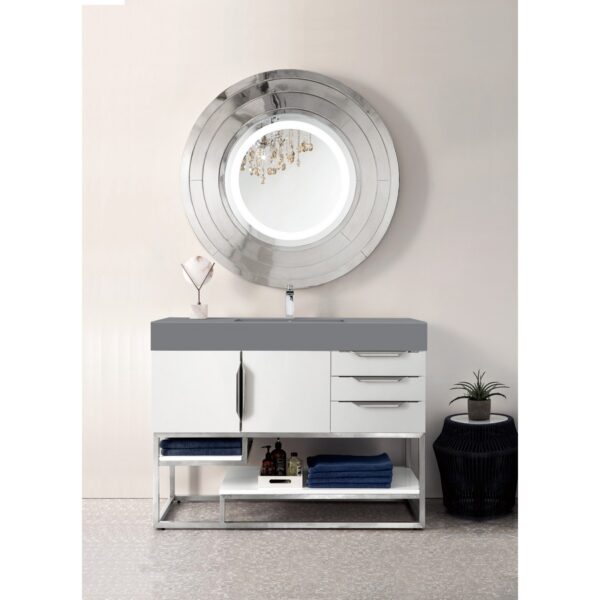 James Martin JM 388-V48 48 Inch Free-Standing Single Sink Bathroom Vanity with 3 CM Top