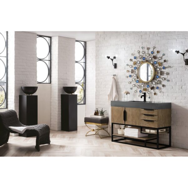 James Martin JM 388-V48 48 Inch Free-Standing Single Sink Bathroom Vanity with 3 CM Top