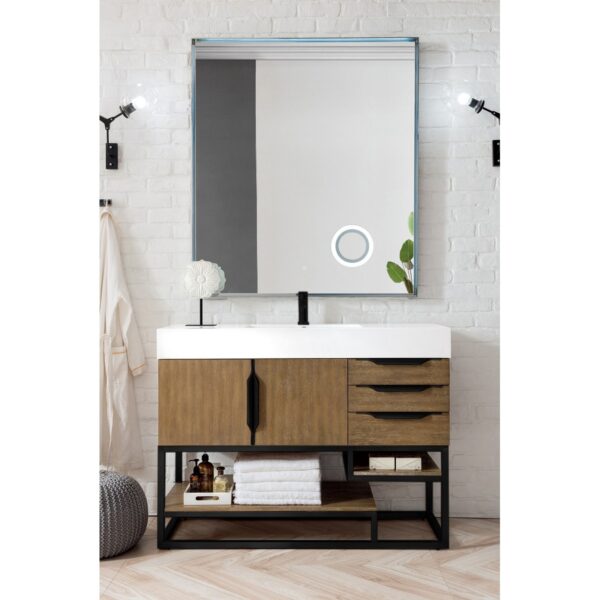 James Martin JM 388-V48 48 Inch Free-Standing Single Sink Bathroom Vanity with 3 CM Top