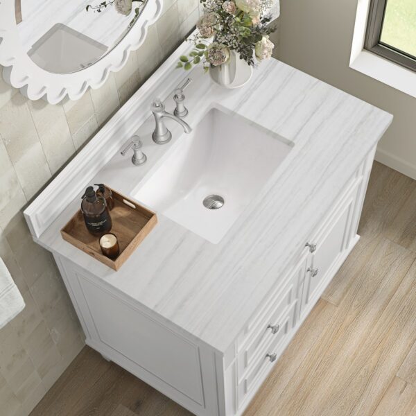 James Martin JM 424-V36 Lorelai 36 Inch Free-Standing Single Sink Bathroom Vanity with 3 CM Top