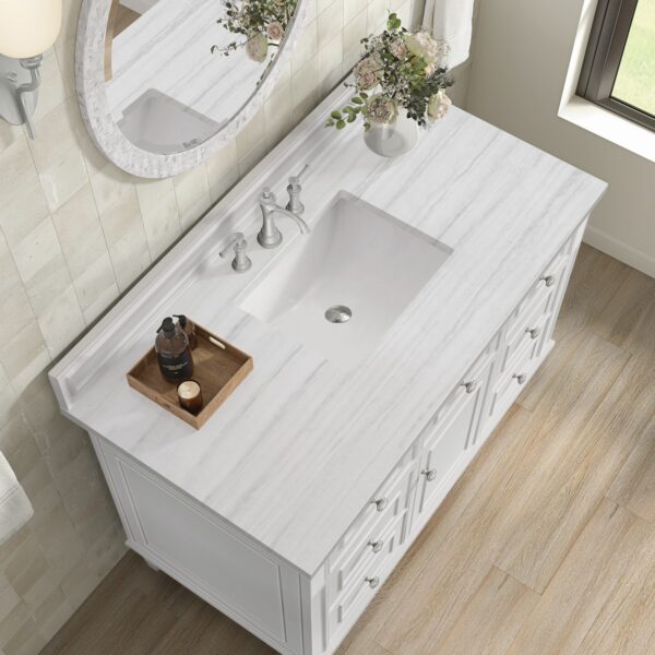 James Martin JM 424-V48 Lorelai 48 Inch Free-Standing Single Sink Bathroom Vanity with 3 CM Top