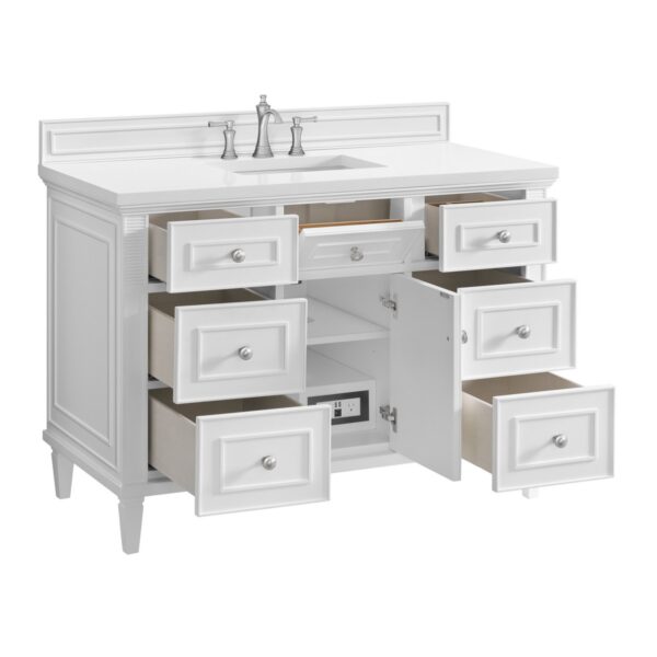 James Martin JM 424-V48 Lorelai 48 Inch Free-Standing Single Sink Bathroom Vanity with 3 CM Top