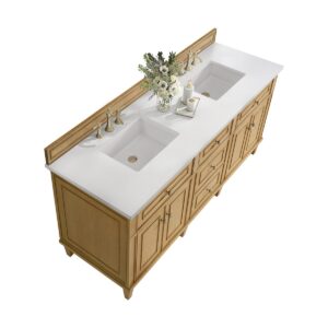 James Martin JM 424-V72 Lorelai 72 Inch Free-Standing Double Sink Bathroom Vanity with 3 CM Top