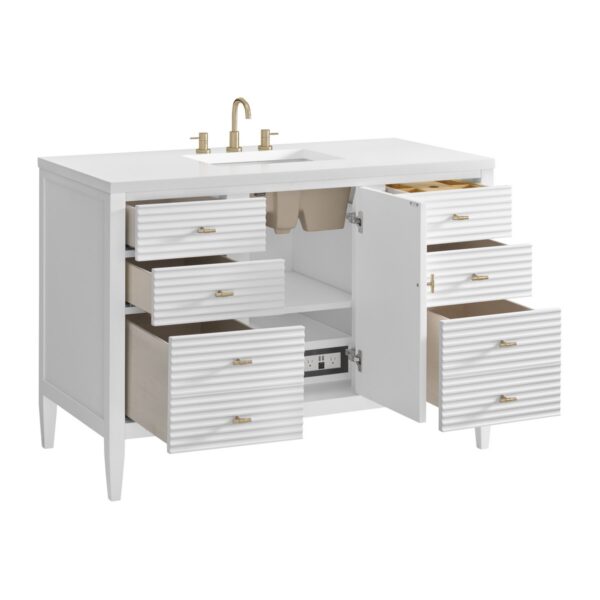 James Martin JM 485-V48 Myrrin 48 Inch Free-Standing Single Sink Bathroom Vanity with 3 CM Top