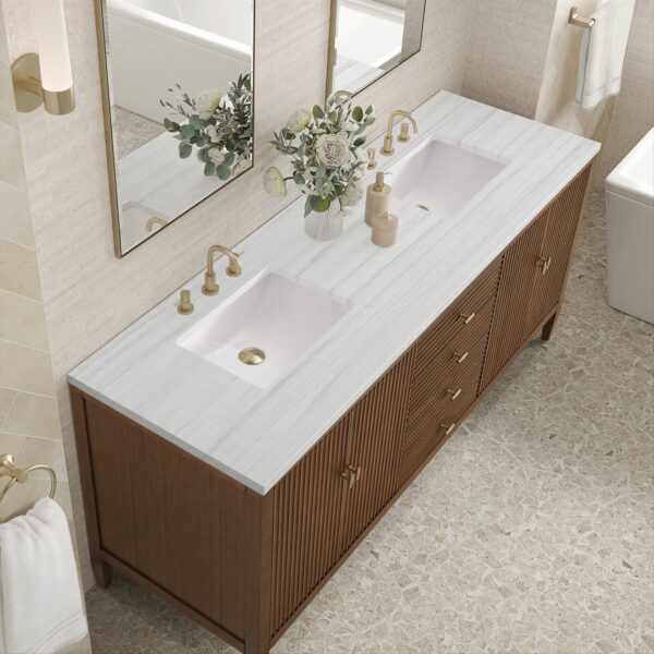 James Martin JM 485-V72 Myrrin 72 Inch Free-Standing Double Sink Bathroom Vanity with 3 CM Top