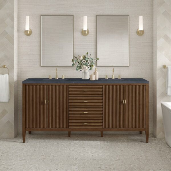 James Martin JM 485-V72 Myrrin 72 Inch Free-Standing Double Sink Bathroom Vanity with 3 CM Top