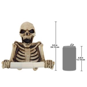 Design Toscano JQ10089 8 Inch Bone Dry Skeleton Toilet Paper Holder