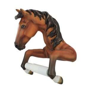 Design Toscano JQ10174 6 1/2 Inch Steady Stallion Toilet Paper Holder