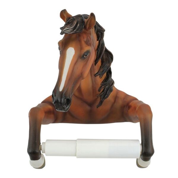 Design Toscano JQ10174 6 1/2 Inch Steady Stallion Toilet Paper Holder