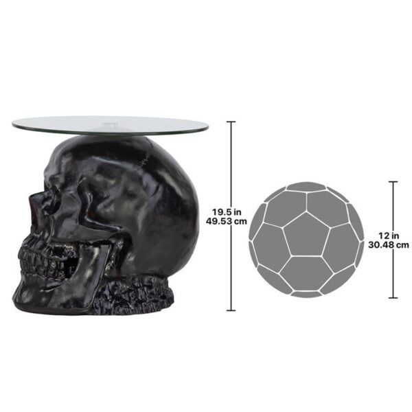 Design Toscano JQ103772 21 Inch Skull Table - Black