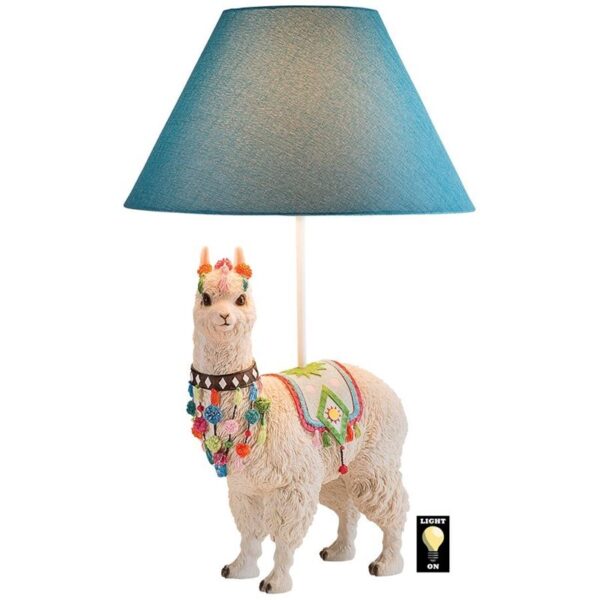 Design Toscano JQ12103 14 1/2 Inch Andes Alpaca of Rainbow Mountain Lamp