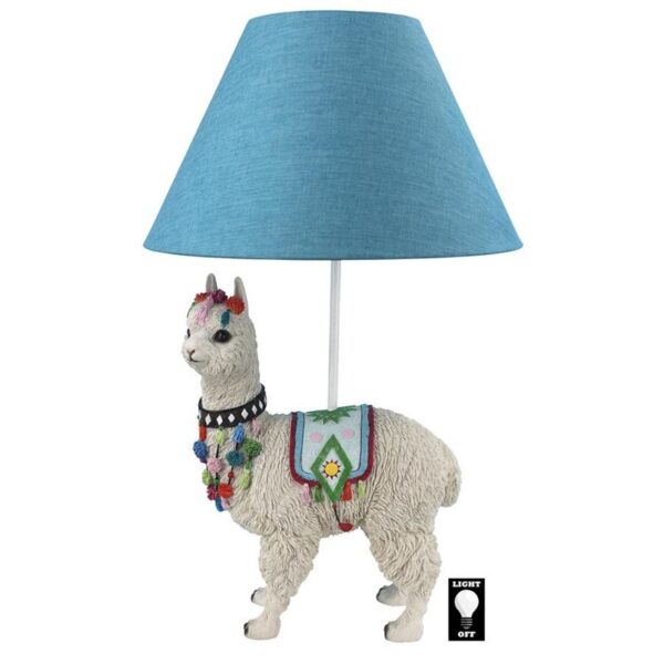 Design Toscano JQ12103 14 1/2 Inch Andes Alpaca of Rainbow Mountain Lamp