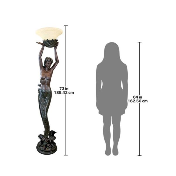 Design Toscano KY0079 16 Inch The Goddess Offering Mermaid Floor Lamp