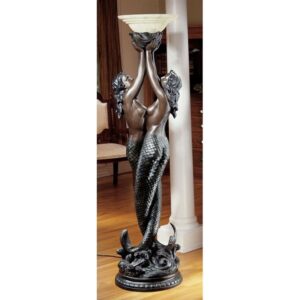 Design Toscano KY07903 19 Inch Entwined Mermaids Floor Lamp