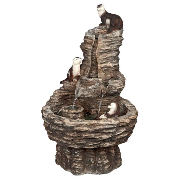 Design Toscano KY1008 Tres Amigos Playfull Otter Fountain