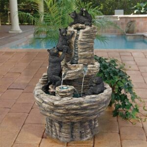 Design Toscano KY1015 17 Inch Rocky Mountain Splash Bear Fountain