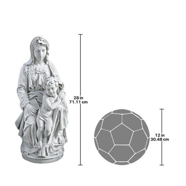 Design Toscano KY1443 10 1/2 Inch Madonna of Bruges Statue