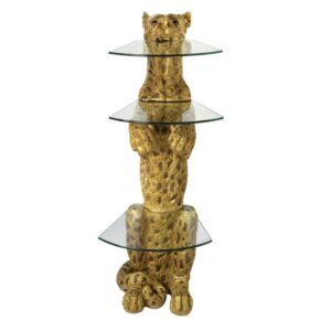 Design Toscano KY1872 23 1/2 Royal Egyptian Cheetah Pedestal Table