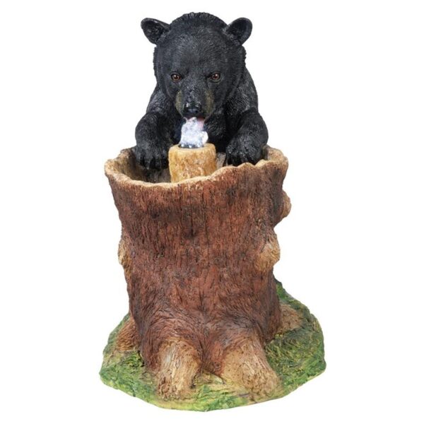 Design Toscano KY2093 19 Inch Guzzling Gulp Bear Fountain - Black