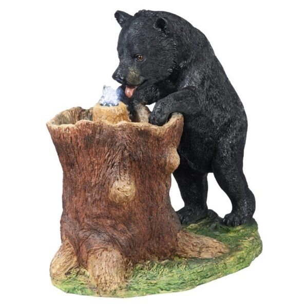 Design Toscano KY2093 19 Inch Guzzling Gulp Bear Fountain - Black